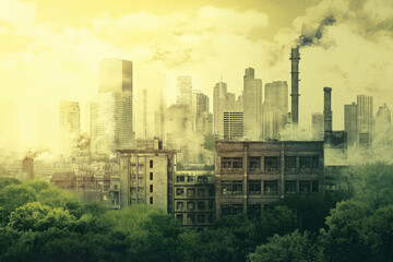Sustainable development environment vintage images