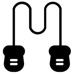 Rope Jump Sport Glyph Icon