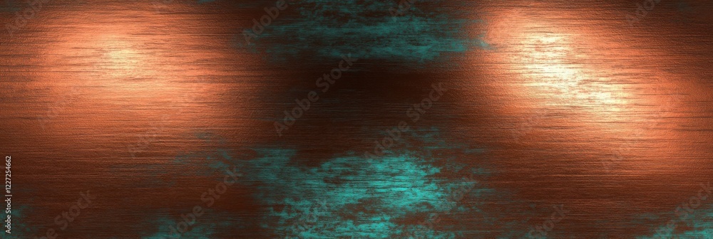 Poster abstract grunge pattern with copper and teal textured background design