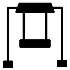 Fototapeta premium Rope Swing Swingset Glyph Icon