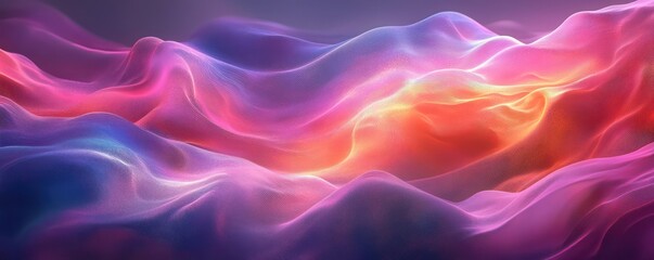 Fototapeta premium Abstract Colorful Waves: A Digital Dreamscape