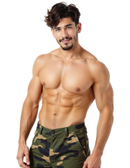 Fototapeta premium Portrait of a young handsome guy. Generative AI