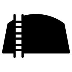 Factory Stairs Ladder Glyph Icon