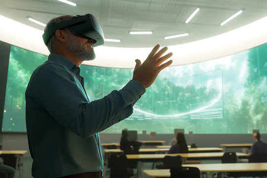 Innovative learning environment with virtual reality technology facilitating engaging experiences for students