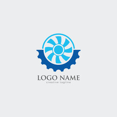 Air conditioning company logo, ac service, air conditioning, heat pumps,  air conditioning logo,  frost fully editable vector template