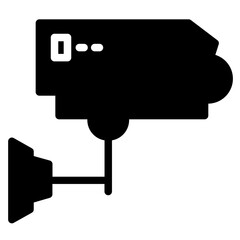 Video Camera Cctv Glyph Icon