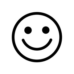 smile face icon vector on white background