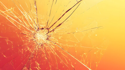 Obraz premium dynamic visual of shattered glass reflecting light in radiant hues