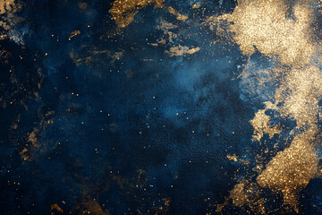 Luxury Abstract Navy And Gold Splatter Texture Background