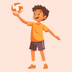Kid Football Player vector illustration