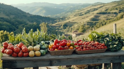 Fruit and vegetable stall at the market. Selective focus.