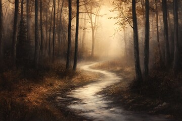 Obraz premium path in the forest