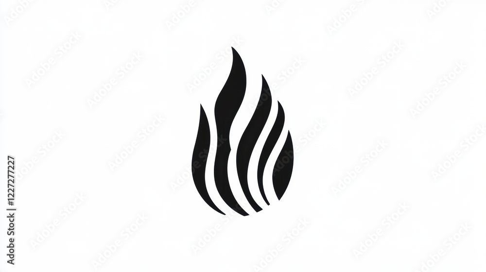 Poster Icon representing flame design suitable for various applications in graphic projects and branding. Generative AI