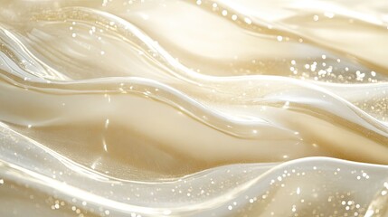 Beautiful beige shiny texture. Selective focus.