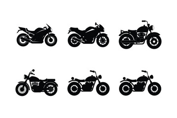 Obraz premium Retro vintage bike silhouette on white isolated background