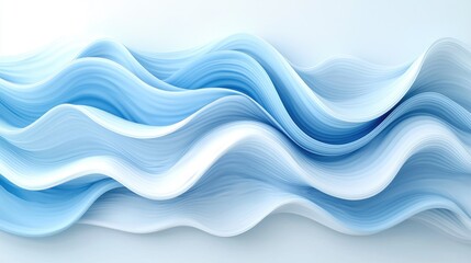 Fototapeta premium Abstract blue waves flowing, background design, website banner