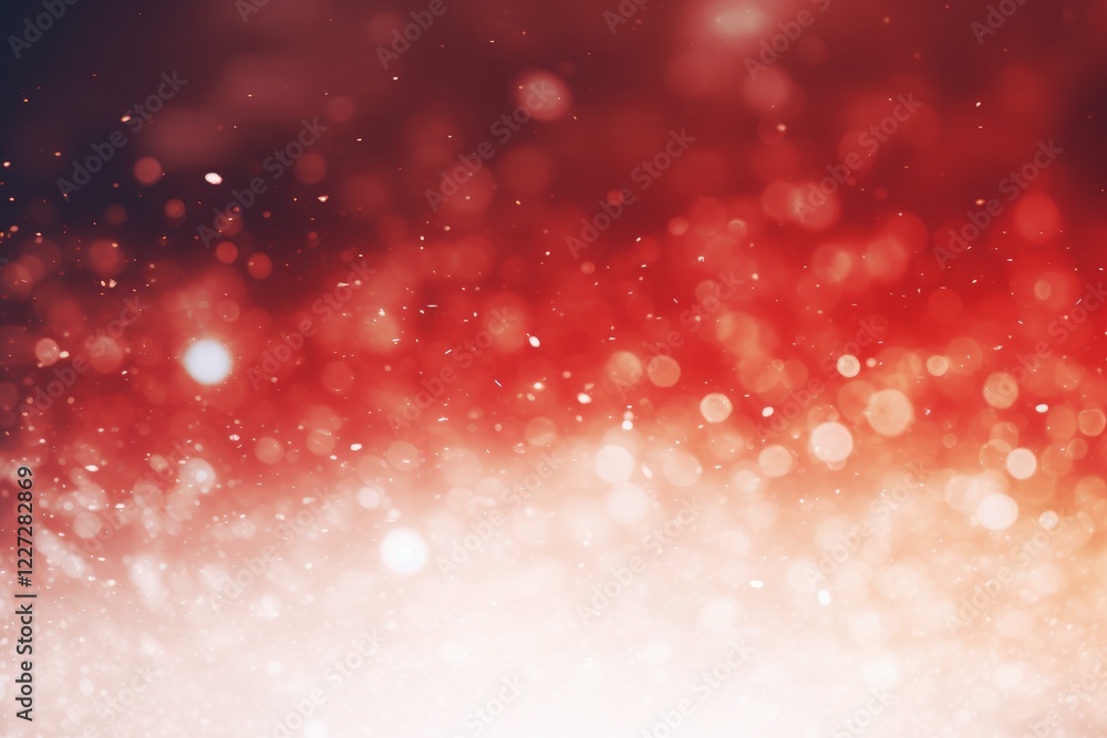 Poster abstract red and white bokeh background perfect for christmas projects, creating a magical and festi