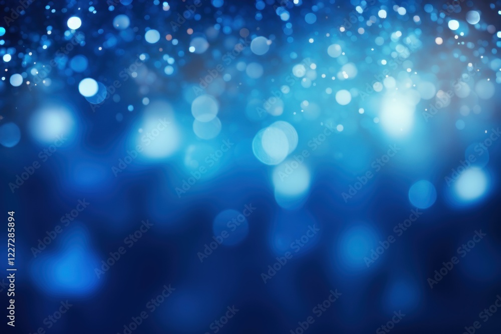 Aufkleber blurred lights creating a festive and magical bokeh effect against a deep blue backdrop