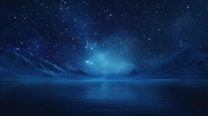 Starry Night Over Serene Mountain Lake