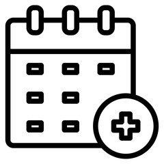 Calendar health icon in vector illustration