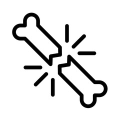 fracture icon in vector illustration