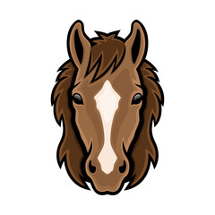 Horse head icon on white background.
