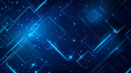 Obraz premium Futuristic abstract digital technology and data background featuring a sleek blue gradient. The design incorporates modern digital elements, glowing lines, and data-inspired patterns.