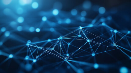 Futuristic abstract digital technology and data background featuring a sleek blue gradient. The design incorporates modern digital elements, glowing lines, and data-inspired patterns.