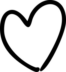 Love heart shape doodle vector 