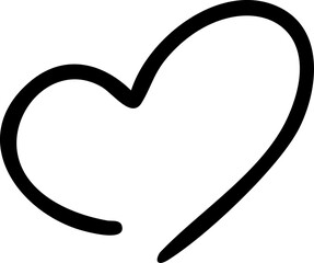 Love heart shape doodle vector 