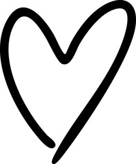Love heart shape doodle vector 
