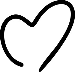 Love heart shape doodle vector 