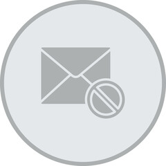 Email Blocker Vector Icon Design