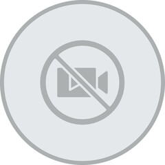 No Video Vector Icon Design