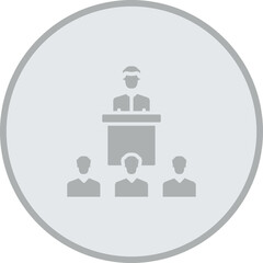 Teacher And Students Vector Icon Design