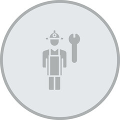 Plumber Working Vector Icon Design