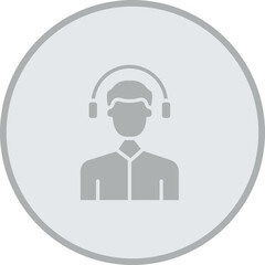 Man Customer Service Vector Icon Design