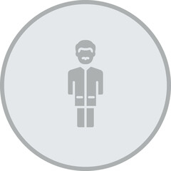 Man With Moustach Vector Icon Design