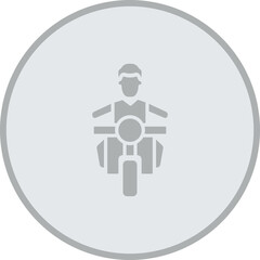 Man Riding Bike Vector Icon Design