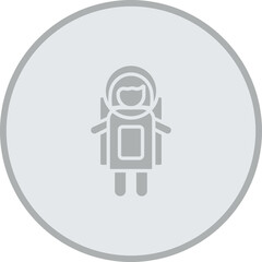 Astronaut Woman Vector Icon Design