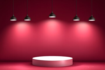 empty stage with spotlight