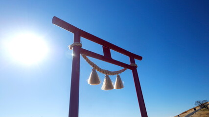 伊豆高原の大室山にある浅間神社の鳥居