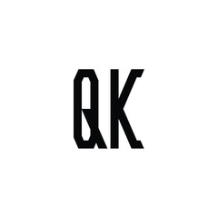 QK monogram logo design letter text name symbol monochrome logotype alphabet character simple logo