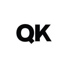 QK monogram logo design letter text name symbol monochrome logotype alphabet character simple logo