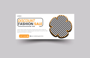 Fashion sale web banner template,