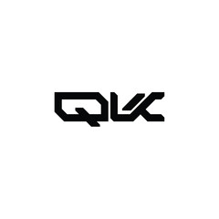 QK monogram logo design letter text name symbol monochrome logotype alphabet character simple logo