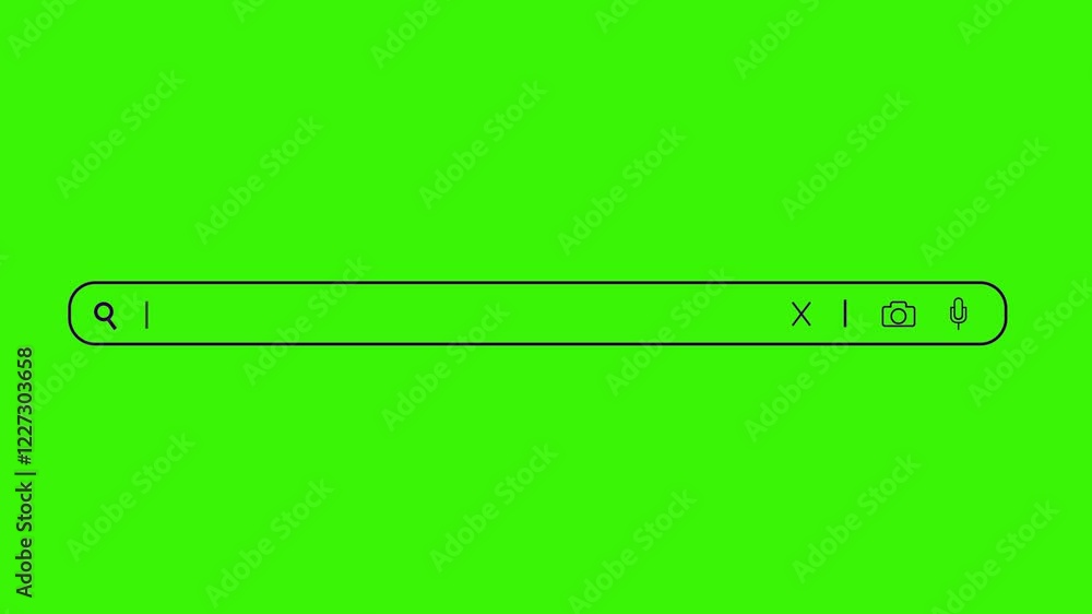 Wall mural search engine bar. green screen animation. searching internet website search engine box. web search.