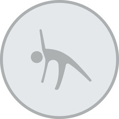 Fallen Triangle Pose (Patita Tarasana) Vector Icon Design