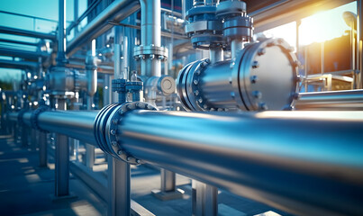 A clean pipeline for the production of renewable energy from renewable sources. pure hydrogen gas for pure electricity energy. AI generated