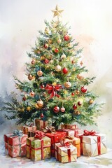 Christmas Tree with Presents